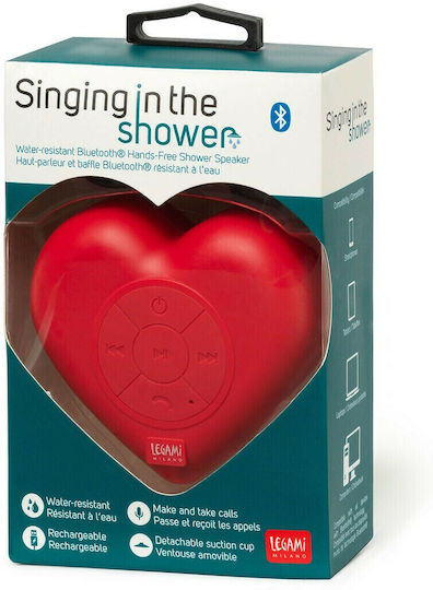 Legami Milano Singing In The Shower Ηχείο Bluetooth 3W με Διάρκεια Μπαταρίας έως 2 ώρες Love