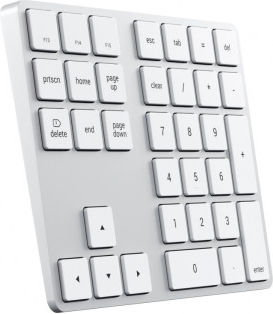Satechi Aluminum Extended Ασύρματο Bluetooth Αριθμητικό Πληκτρολόγιο Ασημί
