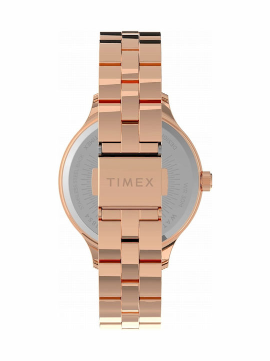 Timex Peyton Ceas Dama 36mm Baterie Cu Brățară Din Oțel Inoxidabil Rose Gold