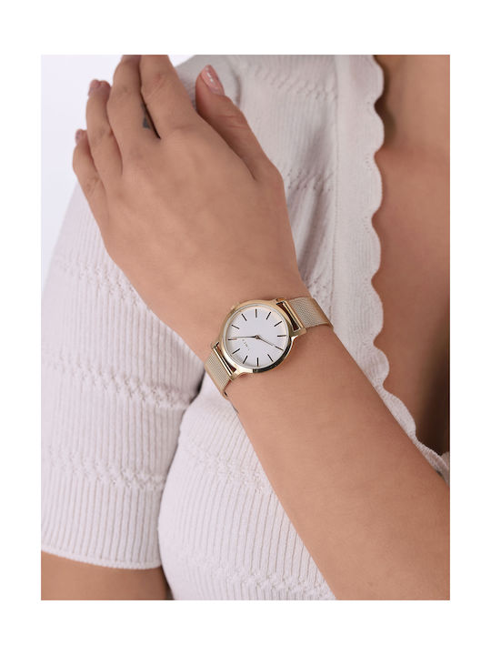 Timex Transcend Ρολόι Μπαταρίας με Μεταλλικό Μπρασελέ
