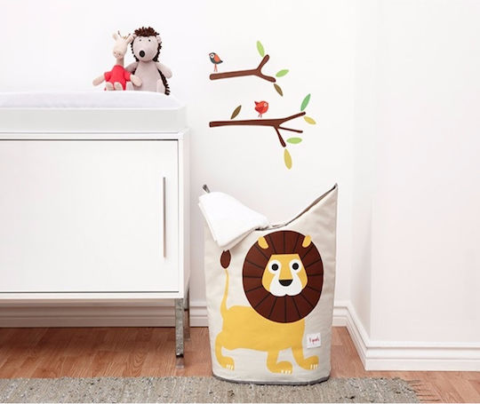 3 Sprouts Παιδικό Καλάθι Απλύτων από Ύφασμα Orangutan Γκρι 50x29x57cm