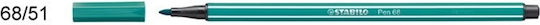 Stabilo Pen 68 Design Marker 1mm Turquoise Blue (128068051)