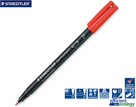 Staedtler Lumocolor 318 F Маркер за Рисуване 0.6мм Red (f)