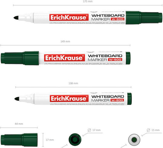 ErichKrause W-500 Marker pentru Tablă 2.5mm Verde