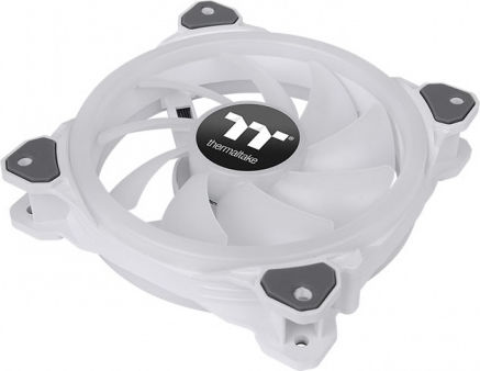 Thermaltake Riing Trio 12 RGB Radiator Fan TT Premium Ventilator Carcasă 120mm cu Conexiune 4-Pin PWM 3buc Alb