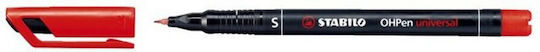 Stabilo OHPen Universal S Маркери за Прозрачни Филми 0.4мм Червен 40бр