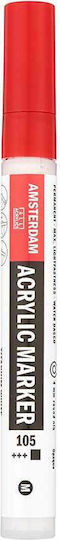 Royal Talens Amsterdam 105 Acrylic Marker 4mm White