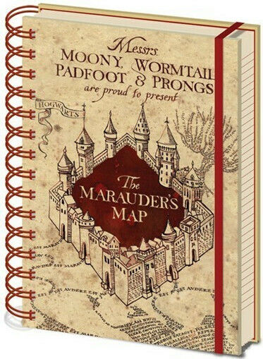 Blue Sky Studios Harry Potter Marauders Map Notebook A5 Ruled Brown