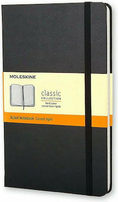 Moleskine Caiet Cu dungi cu Elastic Negru