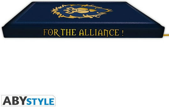 Abysse World Warcraft Σημειωματάριο A5 180 Φύλλων Ριγέ με Σκληρό Εξώφυλλο Μπλε