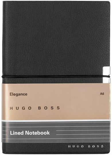 Boss Elegance Storyline Σημειωματάριο A6 Bullet 80 Φύλλων Ριγέ με Λάστιχο Μαύρο