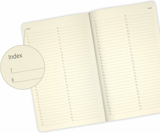 Castelli Harris Notebook A6 Ruled with Pen Holder Gray