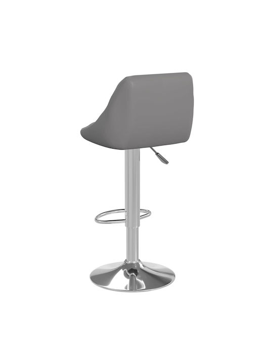 Stool Bar with Back & Adjustable Height Gray 2pcs 44x46x82-103cm