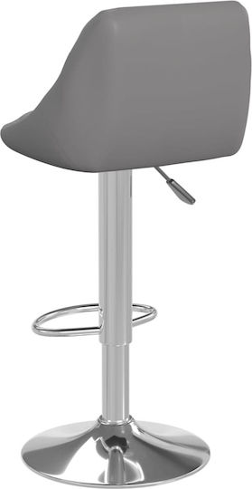 Hocker Bar mit Rückenlehne & Höhenverstellbar Gray 2Stück 44x46x82-103cm