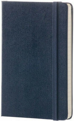 Moleskine Σημειωματάριο Ριγέ με Λάστιχο Sapphire Pocket