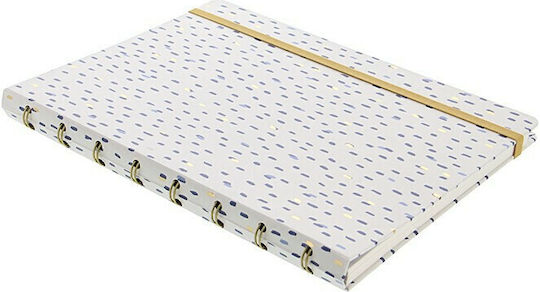 Filofax Carnet A5 Cu dungi cu Elastic Albastru