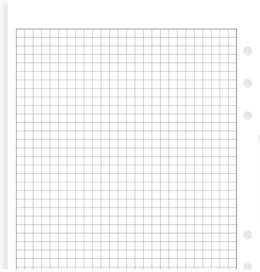 Filofax Ανταλλακτικές Κόλλες A5 25 Φύλλων Καρέ Λευκές