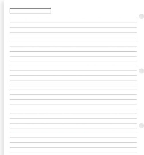 Filofax Заместителни Пълнители A4 На райета Бял