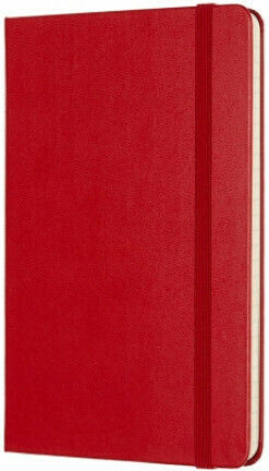 Moleskine Classic Collection Тетрадка 192 Листа На райета с Ластик Червен
