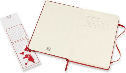 Moleskine Classic Collection Тетрадка 192 Листа На райета с Ластик Червен