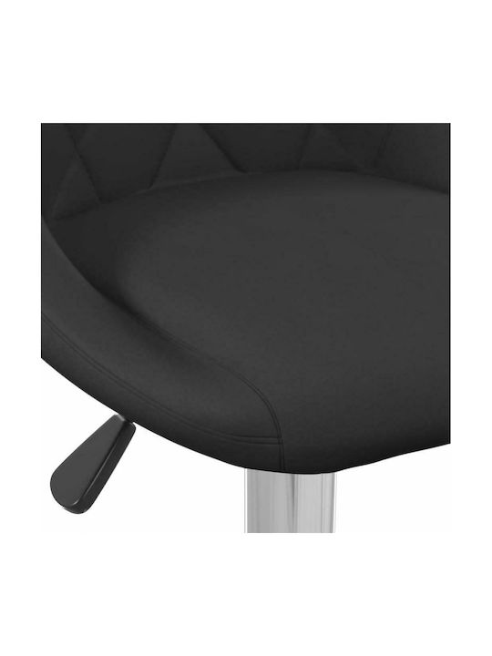 Scaune Bar cu Spătar & Înălțime Reglabilă Negru 2buc 46x44x82-103buc