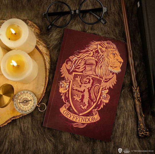 Distrineo Harry Potter Notebook 120 Sheets A5 Ruled Red