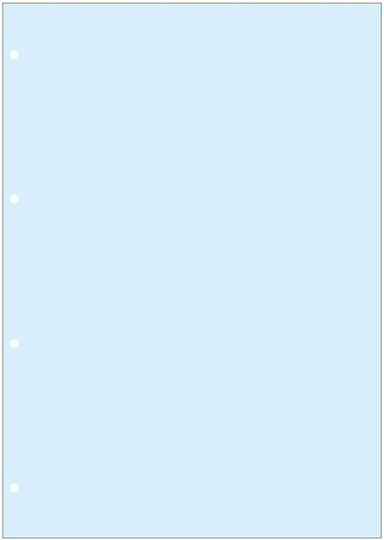 Contax Organizer Note Sheets 30 Refill Pads A5 with Blank Pages Blue