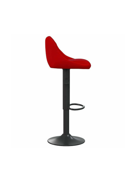 Stool Bar with Back & Adjustable Height Bordeaux 46x44x82cm