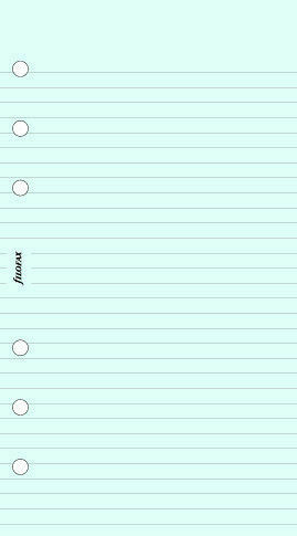 Filofax Ανταλλακτικές Κόλλες A6 20 Φύλλων Ριγέ Μπλε