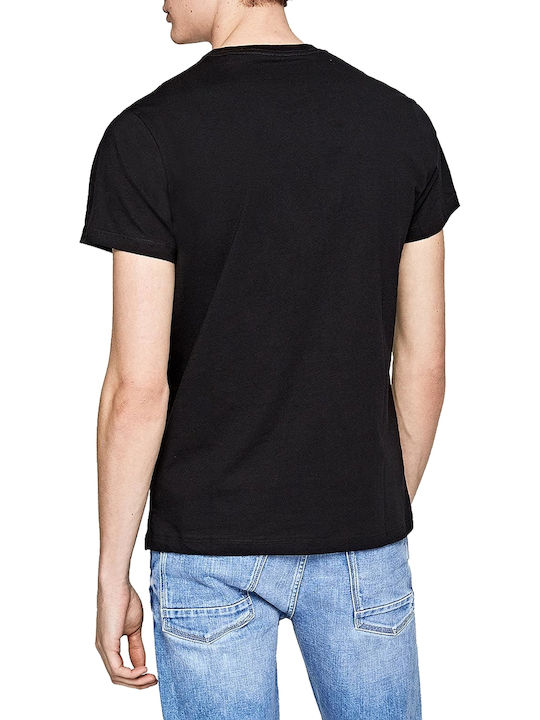 Pepe Jeans Eggo Ανδρικό T-shirt Μαύρο με Λογότυπο