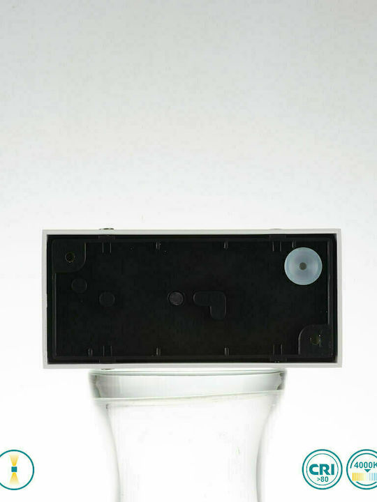 Fan Europe LED-W-Twin-S Wandmontierte Außen-Deckenleuchte LED IP54 12W mit Natürliches Weiß Licht Doppelstrahl 14x8.9x6.5εκ.