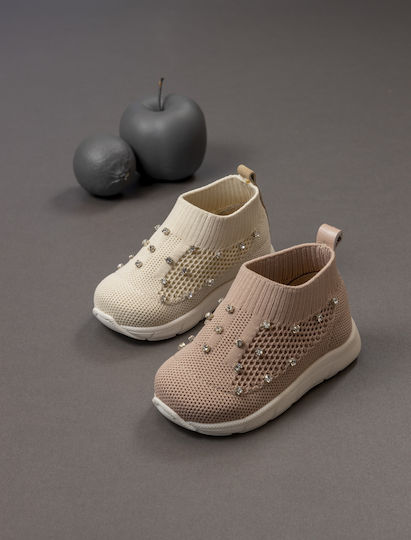 Babywalker Pantofi De Botez Din Țesătură Adidași Roz Antic