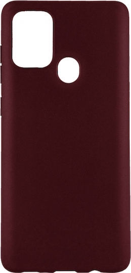 Matt Umschlag Rückseite Silikon 1.2mm Burgundy (Realme C21)