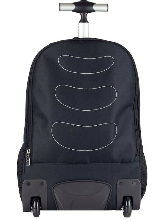 No Fear School Bag Trolley Elementary, Elementary Black with Water Bottle Holder 30Liters
