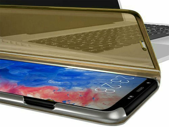 Clear View Buchen Sie Kunststoff Gold (Huawei Y6s / Honor 8A)