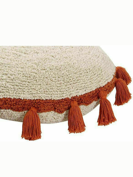 Lorena Canals Circle White Terracota Red B50xH50cm