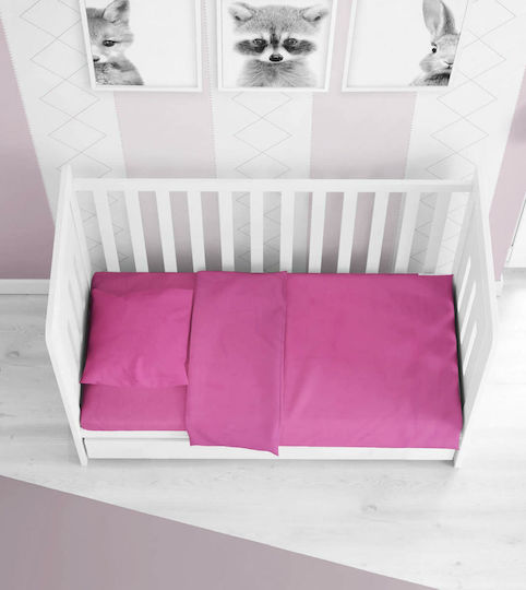 Dimcol Solid Față de pernă pentru bebeluși din 100% bumbac Fuchsia 35x45cm