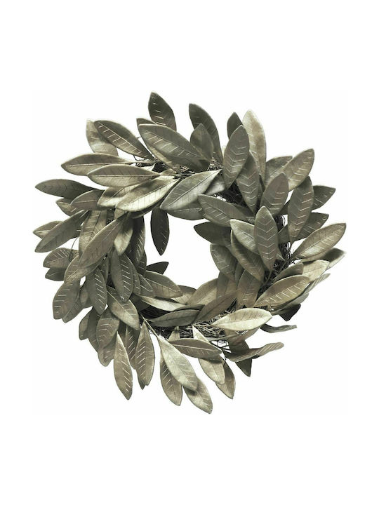 Supergreens Wreath from Artificial Plants Ficus Lyrata Silver 40cm 1pcs