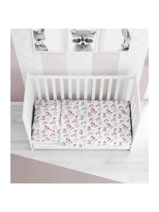 Dimcol Unicorn Baby Cotton Pillowcase Pink 35x45cm