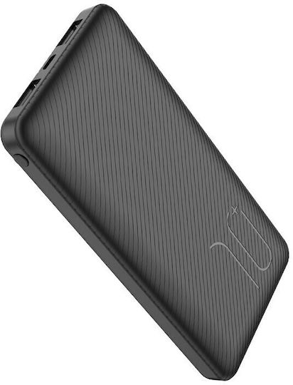 Borofone BT28 Power Bank 10000mAh 10W με 2 Θύρες USB-A Μαύρο
