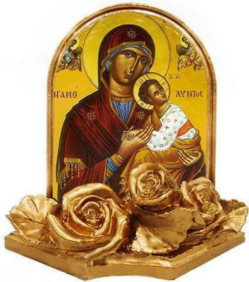 PANAGIA AMOLIDOS - (Set of 30 pieces) Gold plated Ceramic Baptismal Bonbonniere