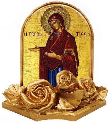 PANAGIA GERONTISSA - (Set of 30 pieces) Gold plated Ceramic Baptismal Bonbonnière