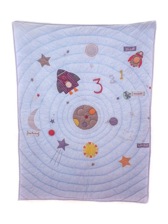 Bizzi Growin Faraway Universe Πάπλωμα Κούνιας Γκρι 110x130cm