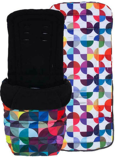 Cosatto Kaleidoscope Stroller Footmuff with Fleece Lining 85x48cm Multicolour