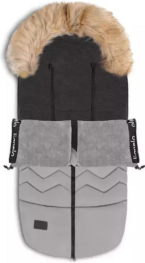 Lionelo Frode Universal Waterproof Stroller Footmuff with Fleece Lining 90x45cm Gray Dove