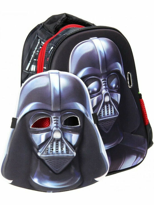 Gim Star Wars School Bag Backpack Kindergarten Black with Water Bottle Holder 9Liters