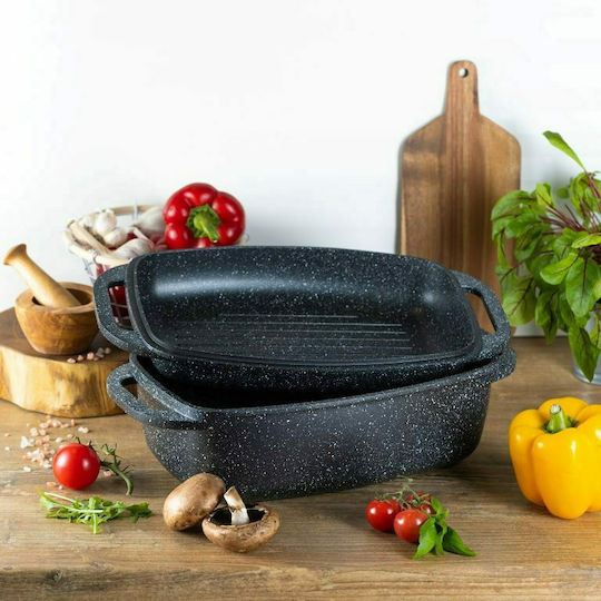 Edenberg Oală Dreptunghiulară din Aluminiu Turnat 32x21cm 1buc