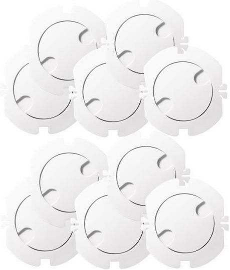 LogiLink Child Socket Protection for Kids Socket Protective Cover Simple Placement made of Plastic in White Color 10pcs