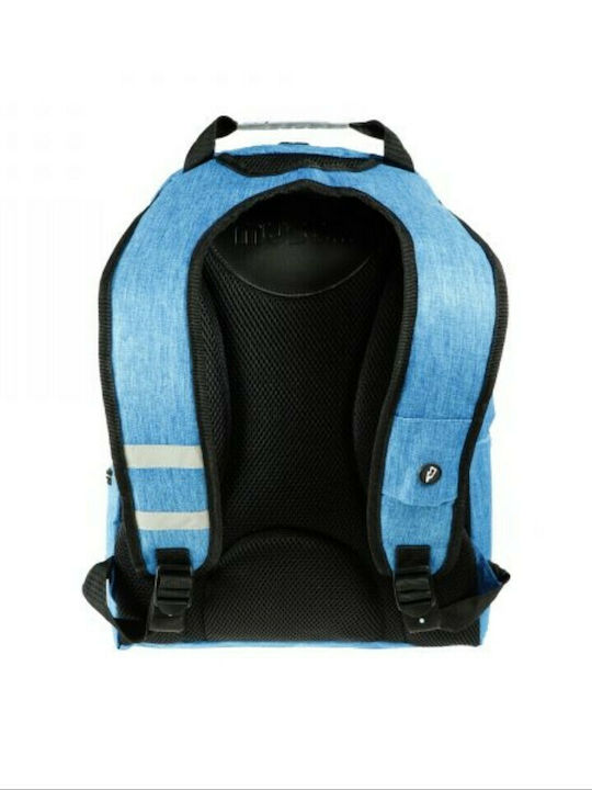 Must Team Monochrome Jean Schulranzen Rucksack Junior High-High School Blau mit Flaschenhalter 22Liter