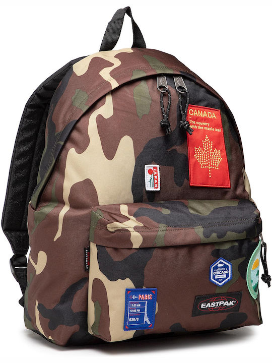 Eastpak Padded Pak'r Patched Camo School Bag Backpack Junior High-High School Multicolour 24Liters